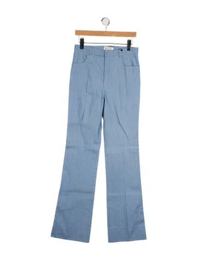 Pre-owned Saint Laurent High-rise Wide Leg Jeans W/ Tags In Blue