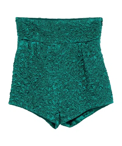 Saint Laurent High-waisted Shorts In Green