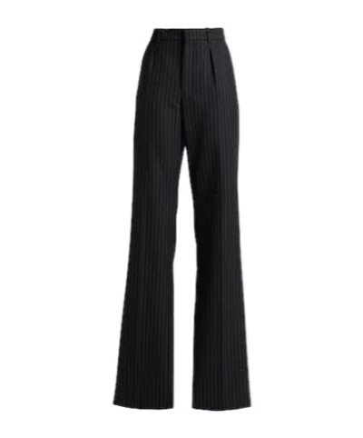 Saint Laurent High-waisted Straight-leg Suit Pants In Black