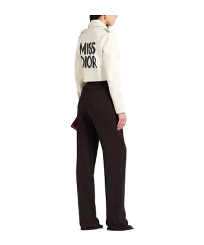 Saint Laurent High-waisted Wide Leg Casual Tailored Trousers In Black