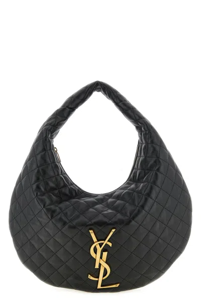 Saint Laurent 'hobo Icare' Shoulder Bag In Black
