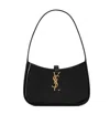 Saint Laurent Le 5 A 7 Ysl Shoulder Bag In Patent Leather In Black