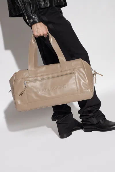 Saint Laurent Holdall Bag In Beige