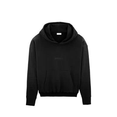 Saint Laurent Hooded Cotton Sweatshirt Men In Black