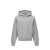 Saint Laurent Biologic Cotton Sweatshirt With Embroidered Monogram In Grey