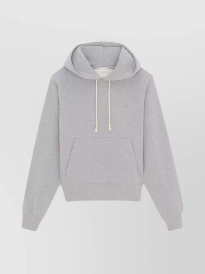 SAINT LAURENT HOODED ORGANIC COTTON SWEATER