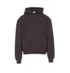 Saint Laurent Organic Cotton Sweatshirt With Frontal Logo Embroidery In Black