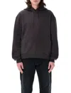 Saint Laurent Organic Cotton Sweatshirt With Frontal Logo Embroidery In Black