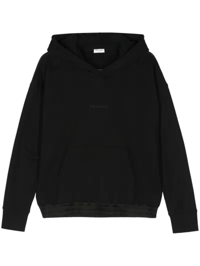 Saint Laurent Hoodie In Black