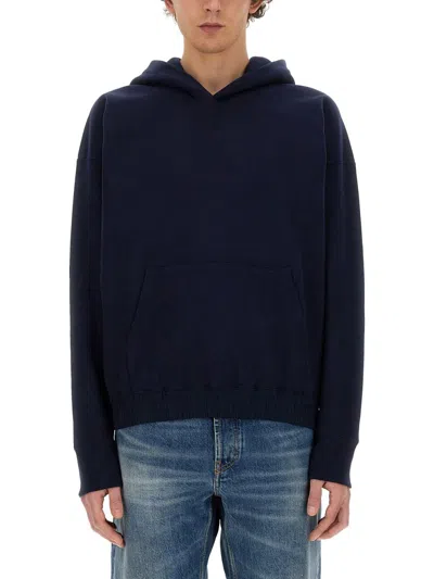 Saint Laurent Men Hoodie In Black
