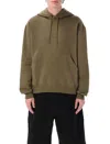 Saint Laurent Logo Hoodie Sweater Kangaroo Pocket In Brown