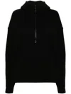 Saint Laurent Zipper Hoodie In Black