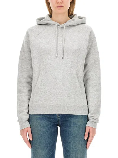 Saint Laurent Hoodie In Black