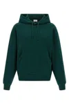 Saint Laurent Hoodie With Drawstring And Kangaroo Pocket In Green