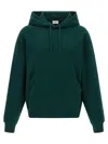 Saint Laurent Hoodie With Drawstring And Kangaroo Pocket In Green