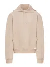 Saint Laurent Logo Hoodie In Nude Rose