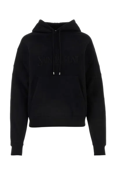 Saint Laurent Hoodie Raglan Avec Decoupes Ma-m Nd  Female In Black