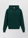 Saint Laurent Hoodie With Drawstring And Kangaroo Pocket In Green