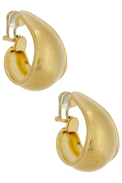 Saint Laurent Hoop Earrings In Gold