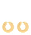 Saint Laurent Tube Hoop Earrings In Metal In Metallic