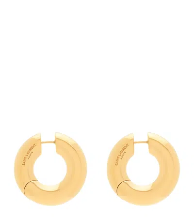 Saint Laurent Hoop Earrings In Metallic