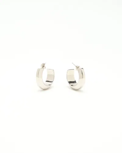 Saint Laurent Hoop Earrings In Metallic