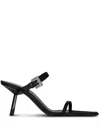 Saint Laurent Hope Crystal-embellished Satin-crepe Mules In Schwarz