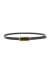 Saint Laurent Horseshoe Buckle Belt In Black Leather Man In Multicolor