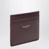 Saint Laurent Hot Wine Leather Credit Card Holder