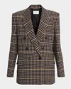 Saint Laurent Houndstooth Check Double-breasted Jacket