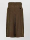 Saint Laurent Houndstooth Pattern Trousers With Belt Loops In Brown