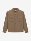 Saint Laurent Checked Flap-pockets Shirt In Brown