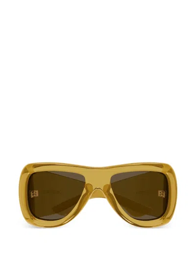 Saint Laurent Howl Oversized Sunglasses In Yellow