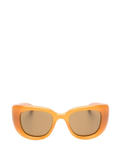 Saint Laurent Howl Oversized-frame Sunglasses In Orange