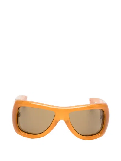 Saint Laurent Howl Rectangle-frame Sunglasses In Brown