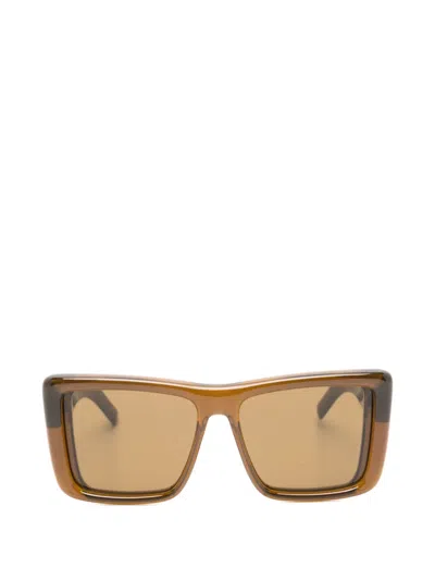 Saint Laurent Howl Square-frame Sunglasses In Orange
