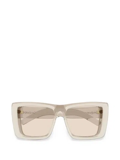 Saint Laurent Howl Square-frame Sunglasses In Yellow