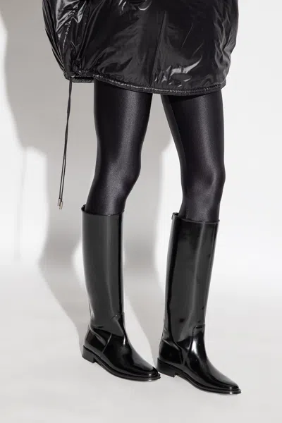 Saint Laurent ‘hunt' Leather Boots In Black