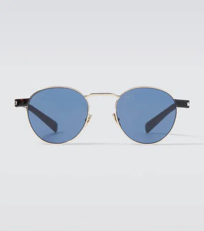 Saint Laurent Hyper Rimlock Aviator Sunglasses In Blau