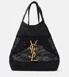 Saint Laurent Icare Cassandre Maxi Crochet Raffia Tote Bag