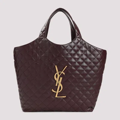 Saint Laurent Icare Handbag In Burgundy