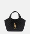 Saint Laurent Icare Medium Quilted Leather Shoulder Bag In Black