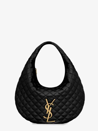 Saint Laurent Icare Quilted Leather Handbag In Black