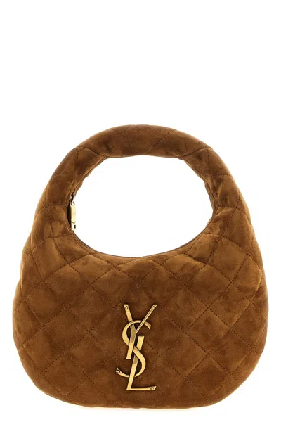 Saint Laurent 'icarino' Baby Handbag In Brown