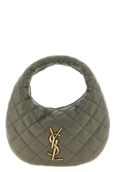 Saint Laurent 'icarino' Baby Handbag In Gray