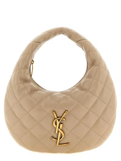 Saint Laurent Icarino Hand Bags Beige In Black
