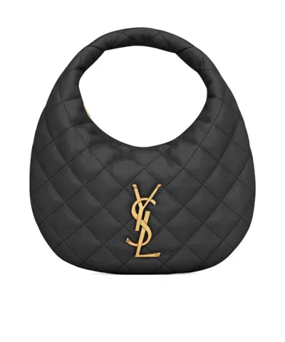 Saint Laurent Icarino Quilted Tote Bag In Black