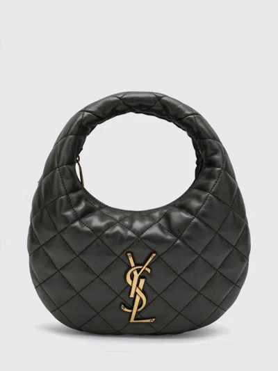 Saint Laurent Icarino Quilted Nappa Hobo Bag In Black