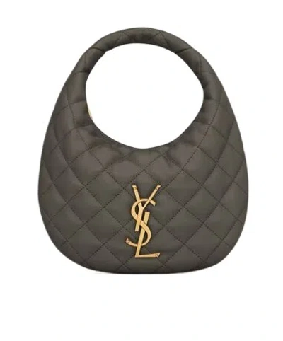 Saint Laurent Icarino Quilted Nappa Leather Handbag In Brown