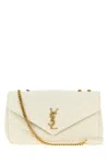 Saint Laurent Ice Leather Medium Loulou Shoulder Bag In White